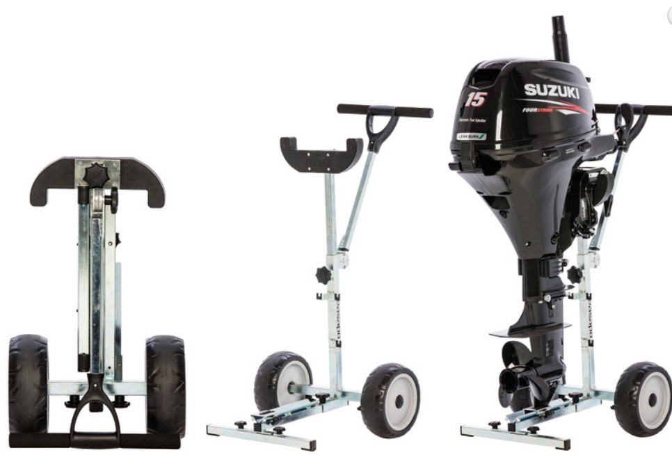 Prepravný stojan na motor skladací so sklopnými kolesami